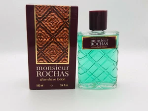 ROCHAS MONSIEUR POUR HOMME 100 ml AFTER SHAVE splash VINTAGE uomo dopobarba raro - Imagen 1 de 6