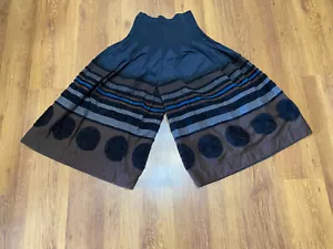 ISSEY MIYAKE CAULIFLOWER MULTICOLORED CRINKLED WIDE LEG CROP TROUSERS-S/M? - Picture 1 of 10
