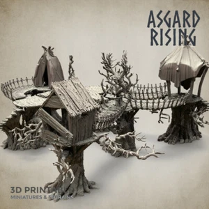 Forest Village Set, DnD RPG Fantasy Wargames Scenery Scatter Terrain, Tribal Hut - Picture 1 of 7