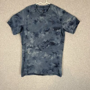 Lululemon Always Agile Short Sleeve Diamond Dye Blue T shirt Men Size Medium - Imagen 1 de 10