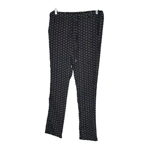 Leichte Damenhose UK Größe 14 schwarz gemustert W34 L31 - Bild 1 von 9