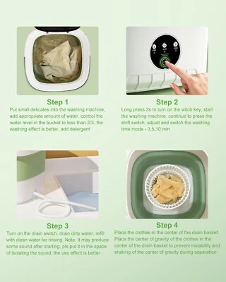 Lavadora Portatil Mini Pequena Lavadora Maquina De Lavandería Con Centrifugado - Image 1 of 4