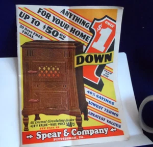 GREAT 1930's Spear & Company "Only $1 Down" Sales Catalog! Loaded Color Pics! !! - Picture 1 of 5