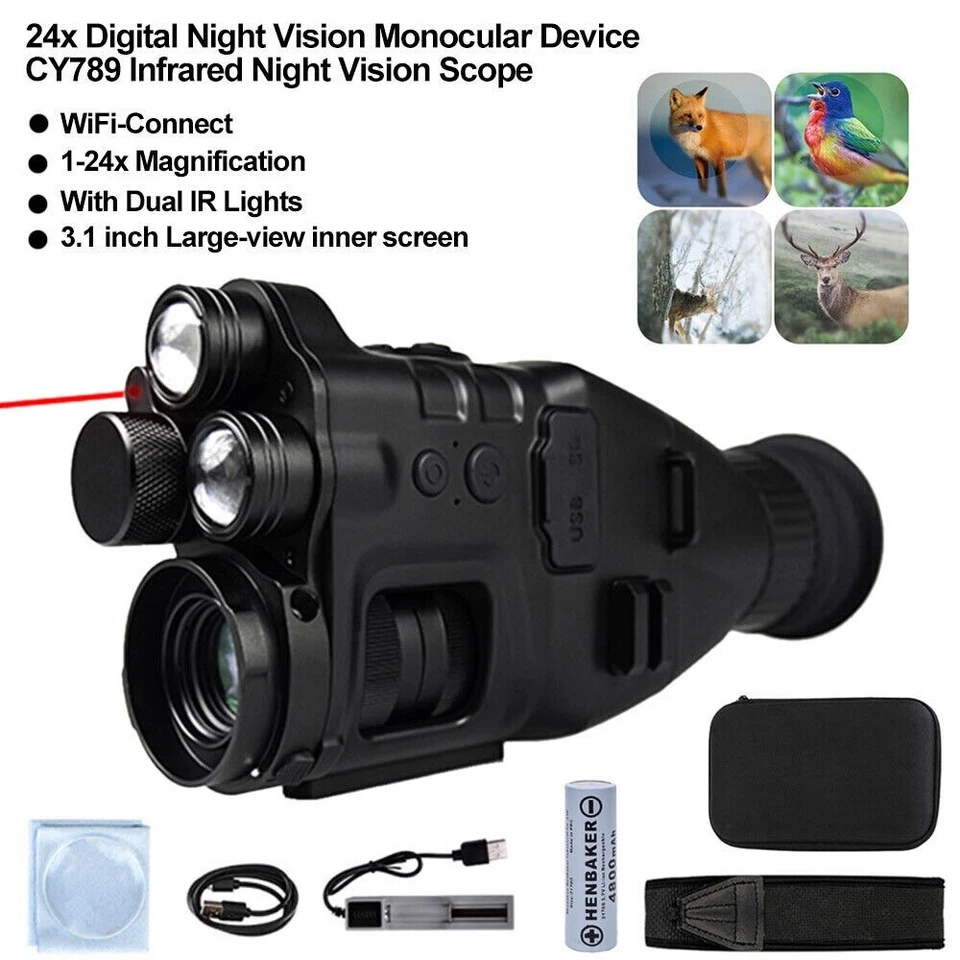 Day Night Vision Handheld Monocular, 8x OPTICAL, XXL Screen, pard pulsar atn - Image 1 of 4