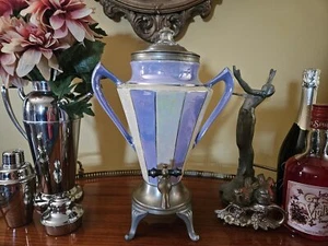 Antique Striped Lusterware Royal Rochester Coffee Percolator, Samovar, Urn, Pot - Picture 1 of 10