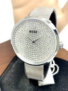Hugo Boss Women's Watch 1502657 Praise Quartz Silver Mesh Stainless Steel 36mm - Picture 1 of 12