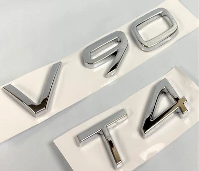 CROMO V90 + T4 AJUSTE VOLVO V90 MALETERO TRASERO PLACA EMBLEMA PLACA LETRAS NÚMERO Foto 1 de 2