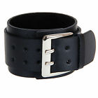 Punk Cool Men Womens Wide Genuine Leather Belt Bracelet Cuff Wristband Bangle B
