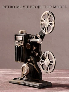 Retro Vintage Movie Projector Model Ornam For Shop Window Home Living Room Decor - Picture 1 of 12