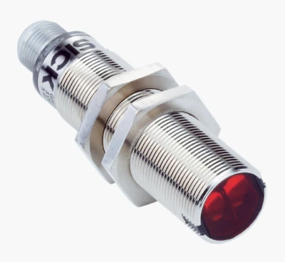 Sick GRTE18-P2442 Cylindrical Photoelectric Sensor 400mm Range Visible Red PNP - Image 1 of 4