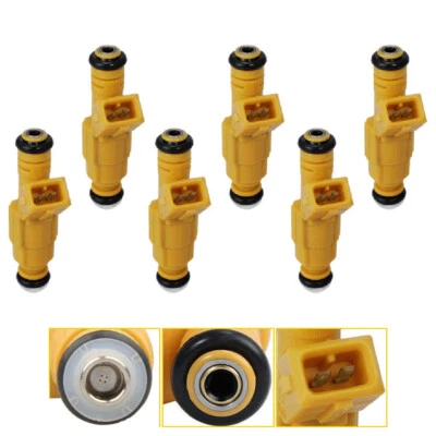 6X Fuel Injectors For 1991-1998 Jeep Wrangler 4.0L, 1987-1991 Jeep Comanche 4.0L Foto 1 de 4