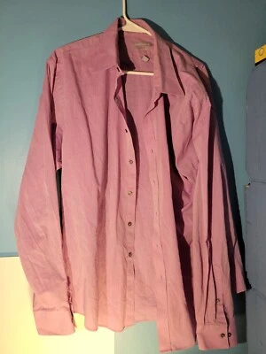 Camisa de vestir Van Heusen cambray ajustada con botones para hombre Foto 1 de 4