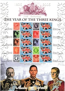 2006 YEAR OF THE THREE KINGS 70th ANNIVERSARY MNH SMILERS SHEET. No 1751 OF 1936 - Zdjęcie 1 z 1
