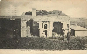 c1907 Postcard; Old Fort Porter Ruins, Buffalo NY at Terminus of Erie Canal - Picture 1 of 2