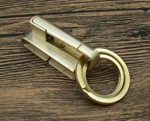 Massiver Messing Gürtelclip Gürtelschlüsselhalter Schlüsselanhänger Schlüsselringe, passt Gürtelbreite - 40 mm - Bild 1 von 5