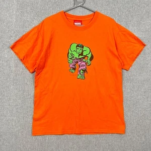Vintage Marvel Hulk T-Shirt Größe Large Orange Film Promo Oberteil Kurzarm - Bild 1 von 10