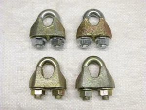 Wire Rope Clamp Grip Clips 6MM X4 (Zinc Plated Bulldog Cable Fixing U Bolt) - Picture 1 of 2