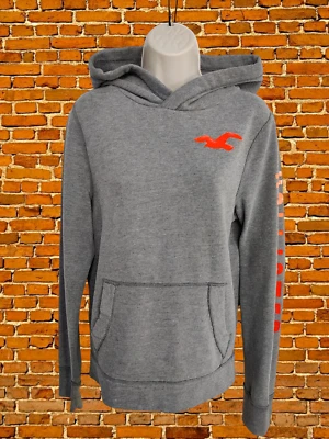 WOMENS HOLLISTER SIZE S SMALL GREY CASUAL HOODIE SWEATSHIRT PULLOVER ACTIVE  - Image 1 of 4
