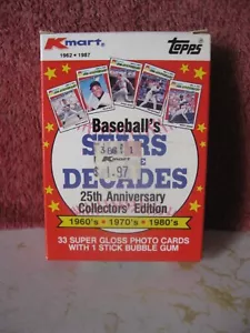1962-1987 Kmart TOPPS BASEBALL'S STARS OF THE DECADES 25th ANNIVERSARY EDITION - Picture 1 of 3