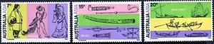 1971 Australia Asia Series Set Of 3 Mint Never Hinged, Clean & Fresh - Picture 1 of 1