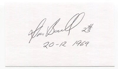 Dave Boswell Signed 3x5 Index Card Autographed Baseball Baltimore Orioles - Image 1 of 2