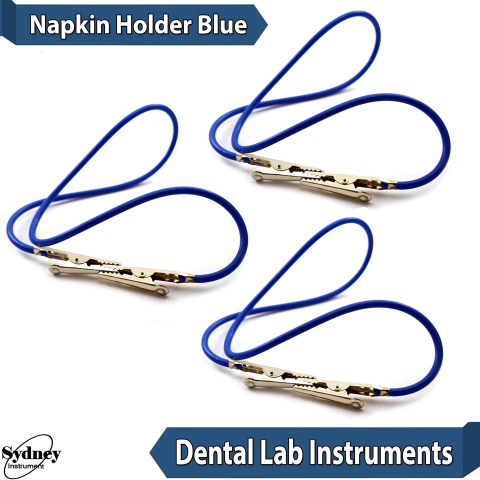 X3 Soporte de servilleta ajustable de silicona dental clips para babero herramientas médicas flexibles Foto 1 de 3