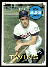 1969 Topps BOB ALLISON Minnesota Twins #30 no creases