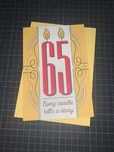 Hallmark 65th Birthday Card: Every Candles Tell Story Celebrate Life Well Lived - Picture 1 of 7