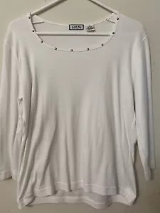ASHLEY BRENT Casual Viaje Playa Pull Over con Plateado Tachonado Escote Frontal XL - Imagen 1 de 12