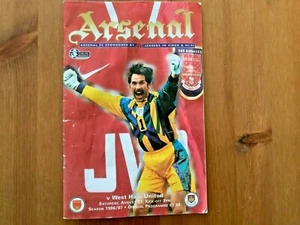 Arsenal gegen West Ham Spieltag Programm Saison 1996/97 - Bild 1 von 8