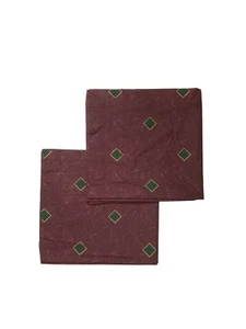 Springmaid Set 3 Vintage Curtains Retro 80s Panels & Valance Purple Green Marble - Picture 1 of 10