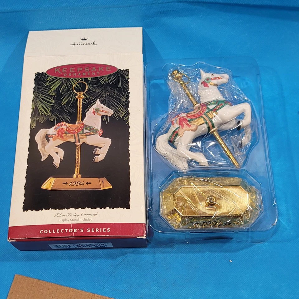 Vintage Christmas Ornament Tobin Fraley Carousel Ceramic Decor 1994 - Image 1 of 4