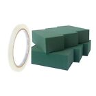 TYKHE 6 PC Floral Foam Blocks with a Clear Floral Tape Roll for Fresh and Art...