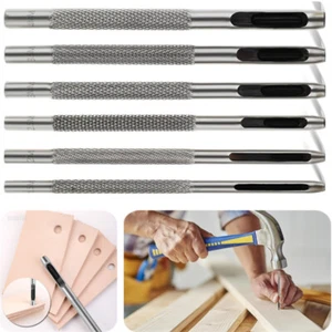 6Pcs Hollow Punch Set Round Leather Hole Punch Cutter Set for Blet Canvas 1-6mm - Picture 1 of 9