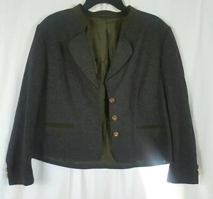 Chaqueta de lana virgen gris Lodenfrey para mujer Austria botones de hueso talla mediana - Imagen 1 de 12
