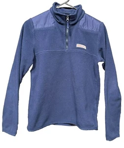 Vineyard Vines Fleece Quarter Zip Sherpa Pullover Navy Boys(16) - Picture 1 of 5