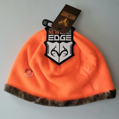 Hot Shot Reversible Orange/Camo Fleece Beanie. One Size - Image 1 of 4