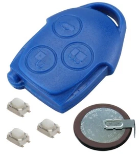 Repair Kit For Ford Transit 3 Button Blue Remote Key Battery VL2330 Switches - Picture 1 of 3