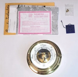 BEY-BERK MESSING BULLAUGENBAROMETER SB410 ABGESCHRÄGTES GLAS 6” - Bild 1 von 10