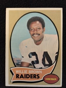 1970 Willie Brown Topps Football Card #144 Oakland Raiders
