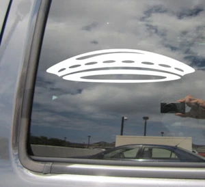 UFO Schiff Alien Raumschiff Auto Laptop Stoßstange Fenster Vinyl Aufkleber Sticker 06029 - Bild 1 von 2