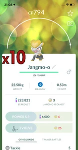 10x Jangmoo Pokemon Bundle !! Good Chance of Lucky and Good IVs !! Go - Picture 1 of 1