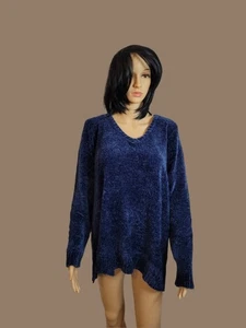 Karen Scott Maglione Donna Ciniglia Scollo a V Taglie Forti - Trendy e Comodo... - Foto 1 di 5