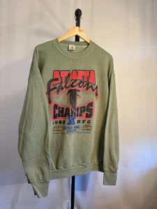Vintage 1998 Atlanta Falcons NFC Champions Garment Died Sweatshirt XL - Picture 1 of 3