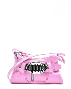 Dsquared2 Pink Leather Handbag Logo Hardware Women Bags - Picture 1 of 3