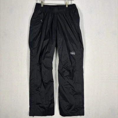 Calça de chuva REI Co-op essencial masculina pequena preta ao ar livre preppy nova com etiquetas caminhada - Imagem 1 de 4