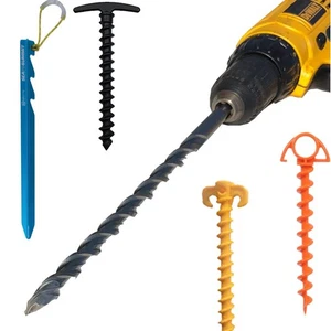 AnchorBit Pilotlochschrauber zum Einschrauben von Zeltpfählen & Bodenankern Bewehrungsstäbe S... - Bild 1 von 4