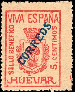 Sevilla - Guerra Civil - Em. Local Nacional - Huévar - Allepuz * 9 - Imagen 1 de 1