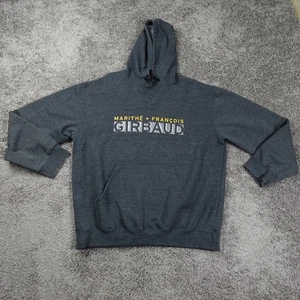 Vintage Marithe Francois Girbaud Hoodie Mens XL Spell Out Gray Y2K Sweatshirt - Picture 1 of 10