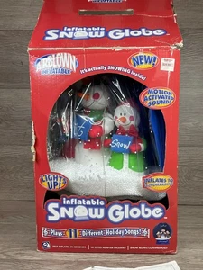 Gemmy Airblown aufblasbare Weihnachten 15" Schneekugel 2005 Nordpol (siehe Video!) - Bild 1 von 8